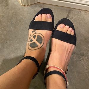 A New Day Navy Blue Suede Sandals